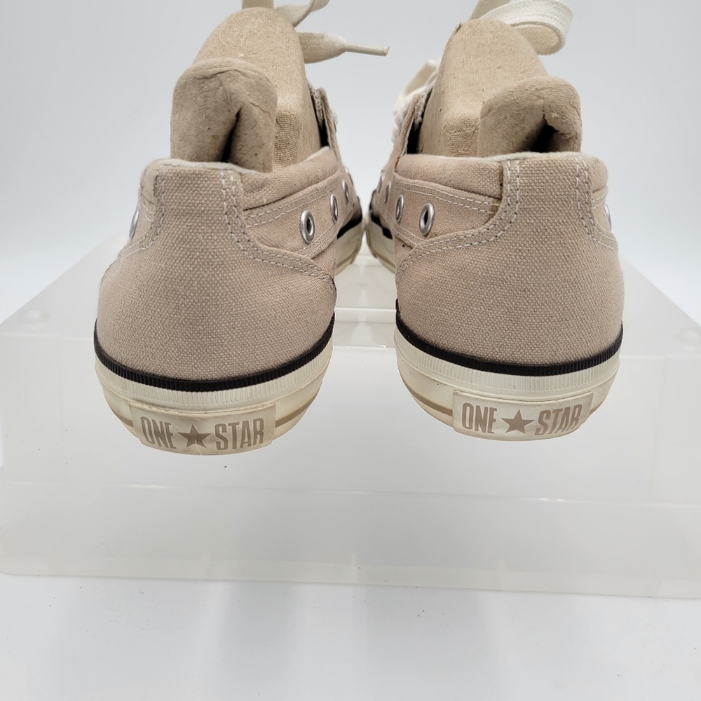 Mens Converse One Star Canvas Boat shoe Tan/Khaki/Light Brown Size 7.5 - Picture 8 of 12